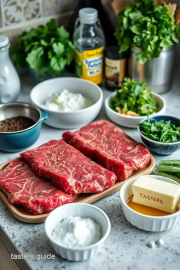 Perfectly Seared Sirloin Steak with Garlic Herb Butter ingredients