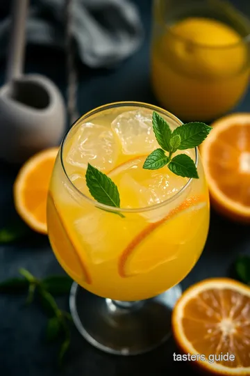 Sparkling Citrus Mocktail Fizz presentation