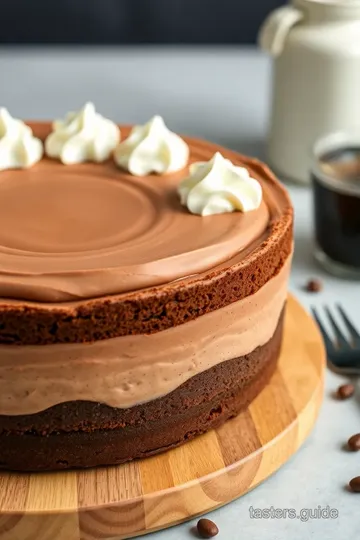 The Best Mocha Mousse Cake presentation