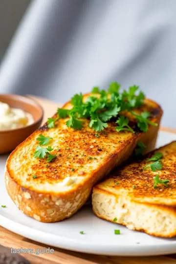 Cuban Butter Toasted Bread presentation