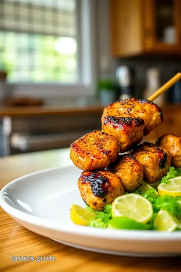 Torene-Infused Grilled Chicken Skewers steps