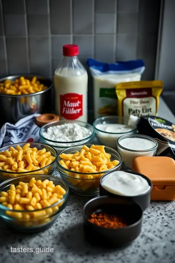 Ultimate Creamy Baked Mac and Cheese ingredients