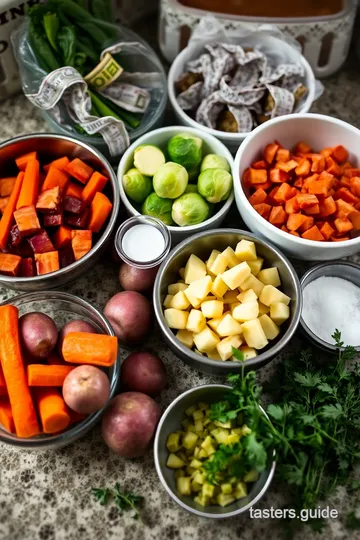 Wagyu Tallow Roasted Vegetables with Herby Gremolata ingredients