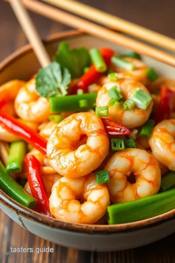 Pad Nang Shrimp presentation