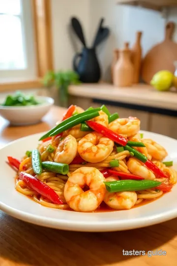 Pad Nang Shrimp steps