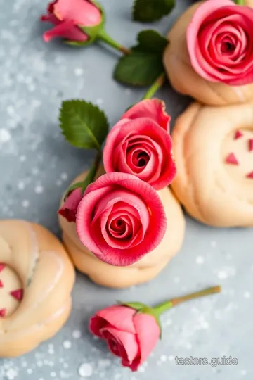 Whimsical Rose-Infused Sugar Cookies presentation