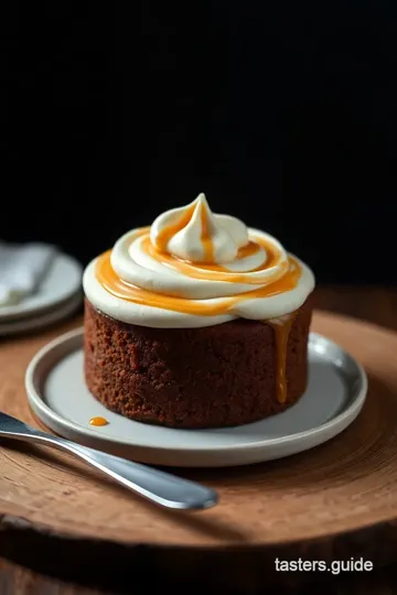 Luscious Whipped Caramel Cake with Silky Creamy Frosting presentation