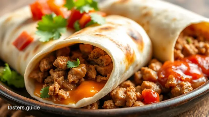 Speedy Beef & Bean Burritos